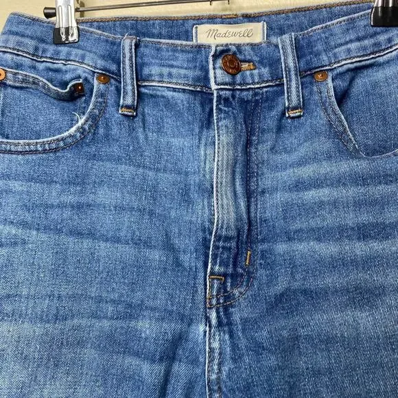 Madewell The High Rise Slim Crop Boyjean Denim Jeans Medium Wash Size 28 - Picture 5 of 11